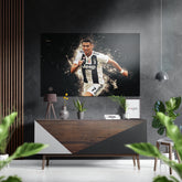 Ronaldo Brushed Aluminium Dibond Wall Art.